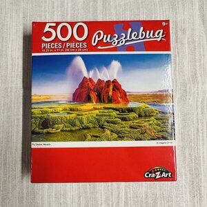 NEW! Puzzlebug Fly Geyser Nevada 500 Pieces Puzzle Age 9+ CraZArt Colorful Fun